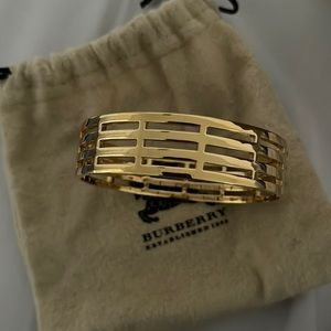 Burberry gold bangle bracelet